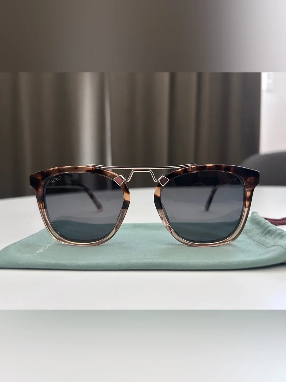 WMP Eyewear Demi Square Tortoiseshell Polarized Women’s Sunglasses
